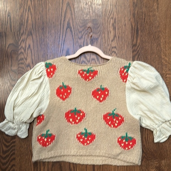 FREE PEOPLE Strawberry Jam Top / Strawberry Dawn Combo Size Small - Picture 7 of 8